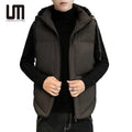 Liu Ming Custom Logo Printed Winter Men s Clothing Sleeveless Hooded Coats Plus Size Cotton Warm Waistcoat