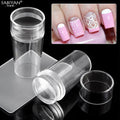 Silicone Nail Stamping Polish Printing Transfer Template Clear Jelly Nail Art Stamper with Scraper