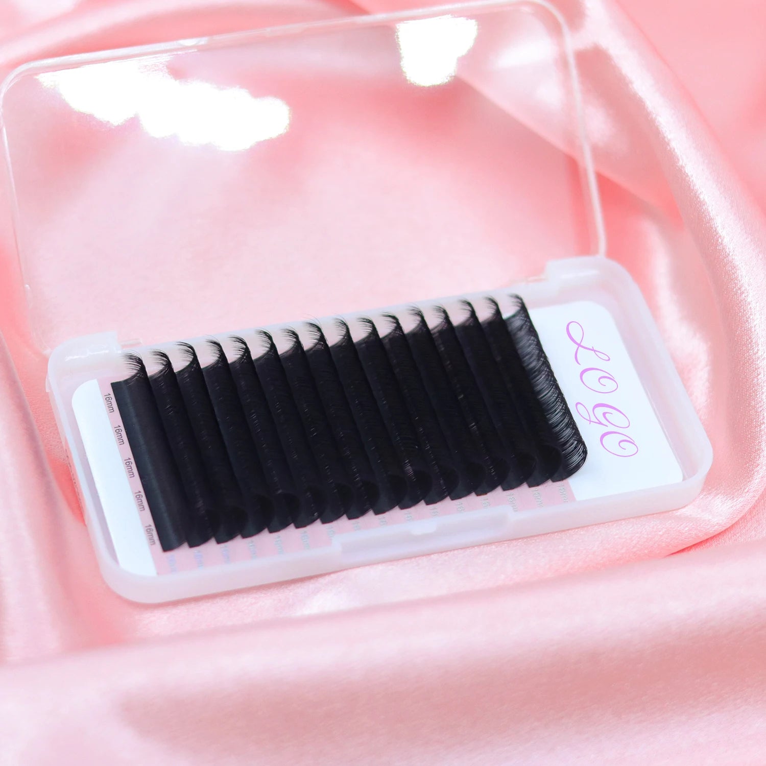 Custom Logo Cashmere Lash Extensions Trays Wholesale Faux Mink Eyelash Extensions 0.03 Mega Volume Fluffy Lash Extensions