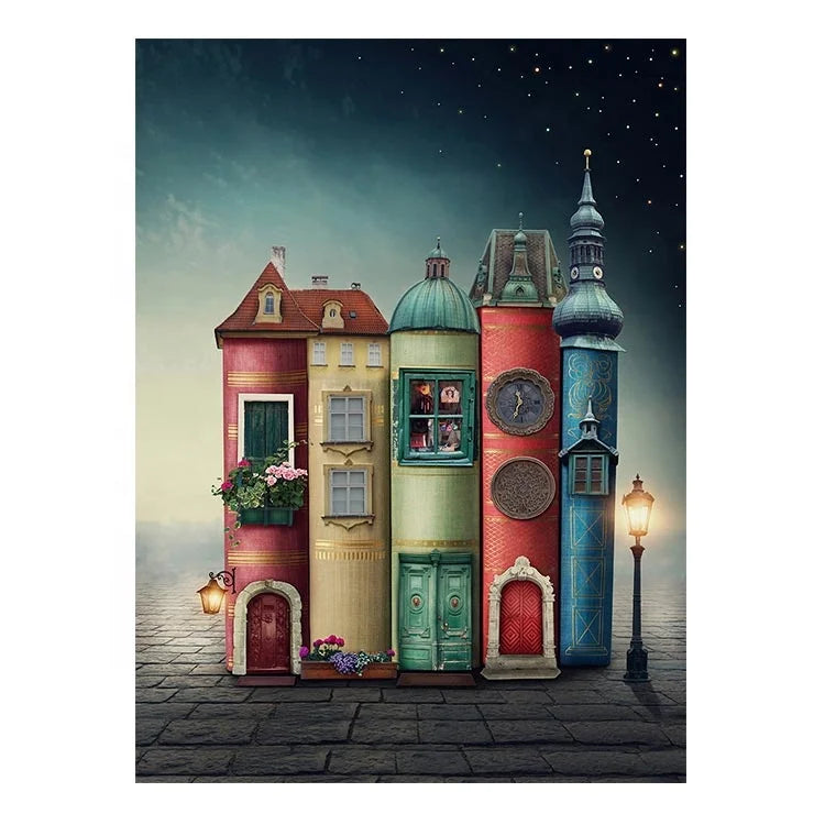 Ever Moment Diamond Painting 5D DIY Book Building Night Full Square Stones Art Craft Gift 3F729
