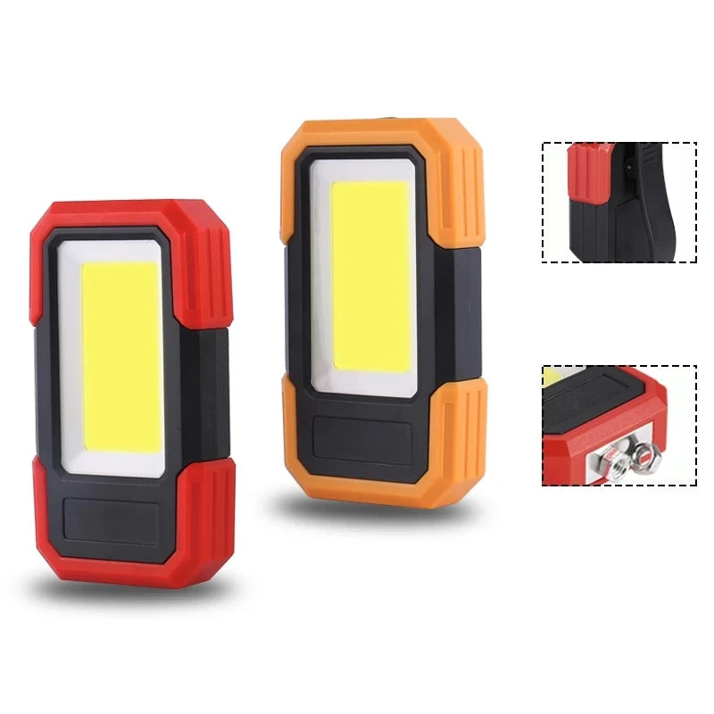Helius COB Work Light 3 Lighting Modes LED Work Light Magnetic Base and Clip Portable Flashlight for Outdoor Automotive Repair