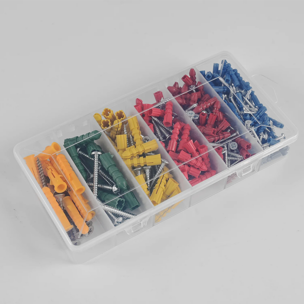 Shanfeng 340 Pieces Plastic Drywall Anchors Assortment Kit with Self Drilling Screws