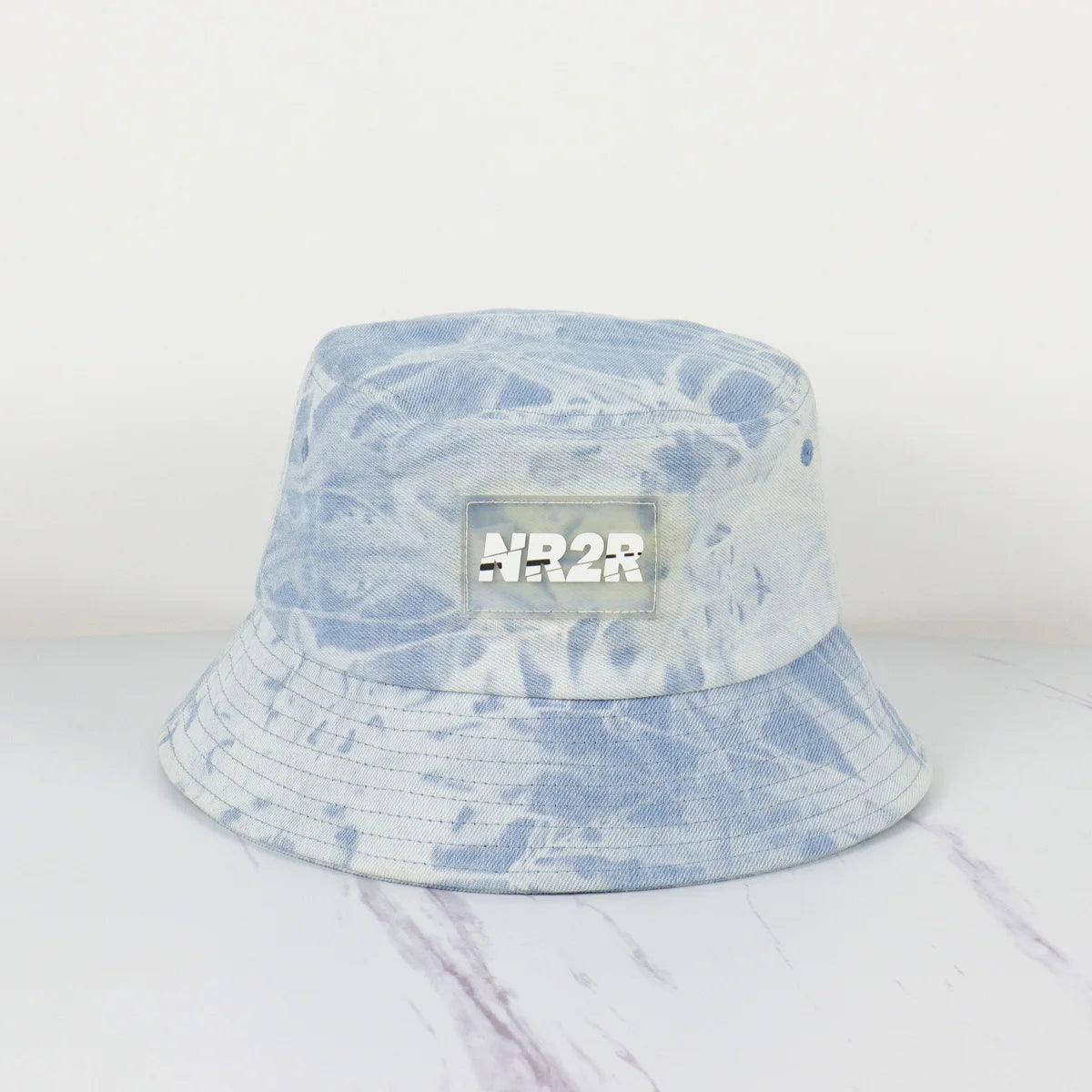 Custom logo Washed Vintage Denim Jean Bucket Hat