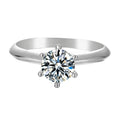 Classic Wedding Rings 1ct/1.5ct/2ct/3ct/5ct 925 Sterling Silver Moissanite Diamond Engagement Ring Fashion Jewelry Set