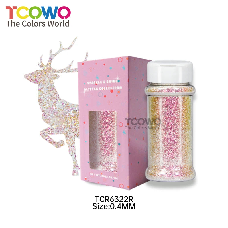 New Style Holographic Christmas Winter Glitters Christmas Decoration Sequins Mix Color Craft Nail Art Glitter Powder