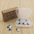 5 Grids Clear Portable Medicine Pill Capsule Box With Paper Box for Travel Home Office Jewelry and Toy Storage Box