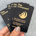 Custom Luxury Black Cardboard Thick Business Card Printing with Gold Foil Edge Card Printing Service