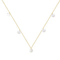Nagosa New Jewelry 925 Sterling Silver 18k 14k Gold Vermeil Disc Shell Pearl Ladies Necklaces