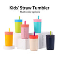 Custom logo 12oz Kids Tumbler with Straw Double Wall Stainless Steel Kids Bottle Cup 350ml Wholesale OEM ODM