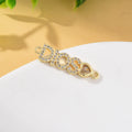 China Factory Rack Plating Brass Cubic Zirconia DIOS Links Connector Charms 26x6.6x2.5mm 18K Gold Filled  Connector