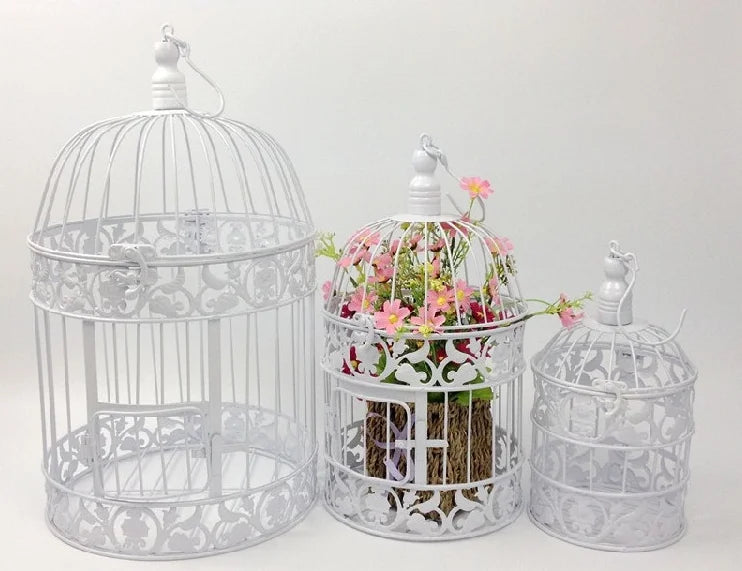 Antique Bird Cage Wholesale Portable Decorative Metal Bird Cages for Pets Solid Pattern Sale Bird Supplies