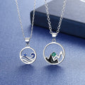 Vintage Ocean Mountain Eachother Pendants Necklace for Men Women Couple Jewelry 2pcs/SET Forever Love Necklace Valentine's Gift