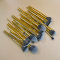 YRX 15PCS Morph Y Collection Gloss Gold Entirely Aluminum Nylon Hair  Brocha De Maquillajel Professional Makeup Brush Set