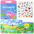 Reusable Waterproof PET Material Adhesive Sticker Book for Kids-Jelly Quiet Travel Activity Busy Book with Fun Stickers