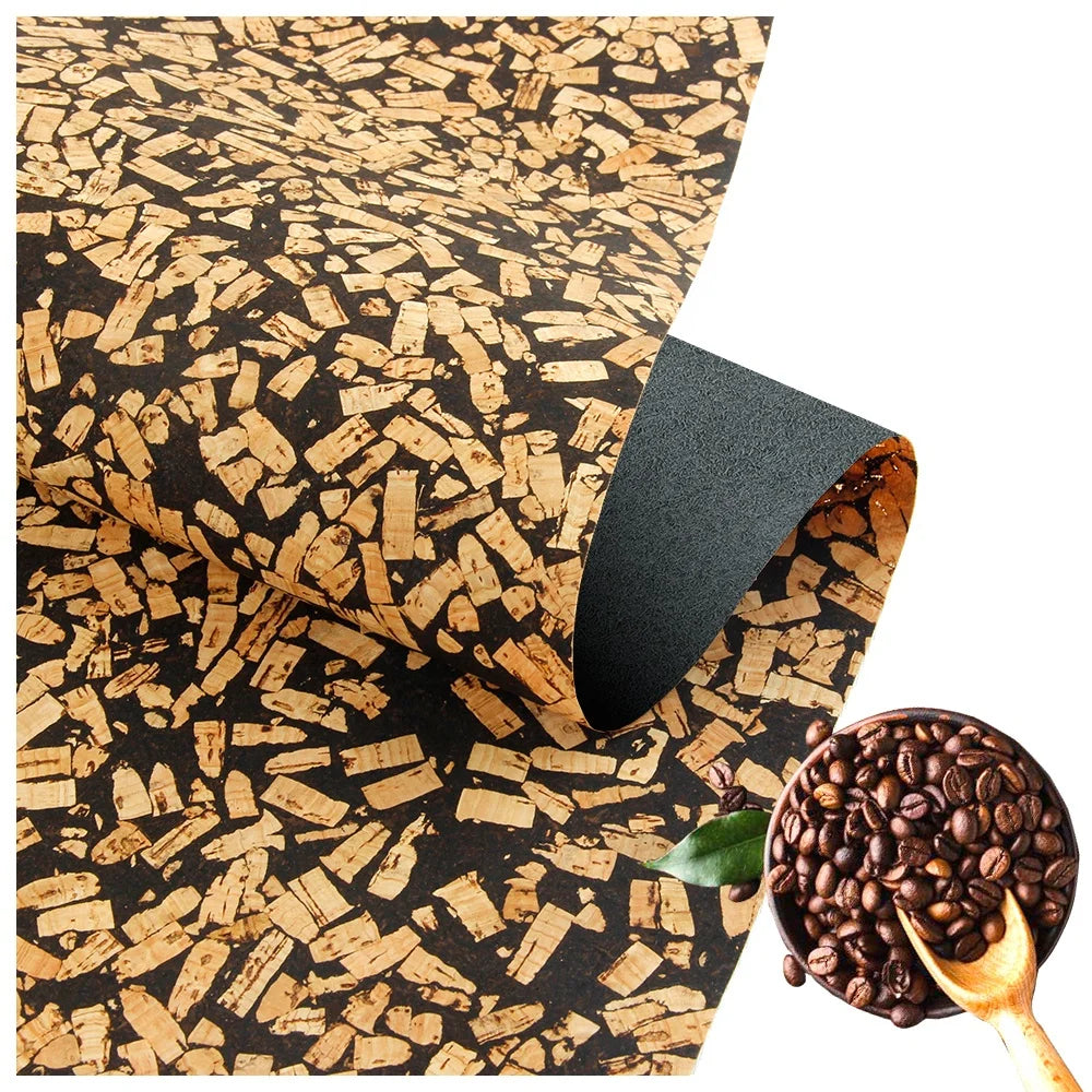 INFOCORK 0.4mm TC Backing Anti-Static Coffee Grounds Cork Fabric Biodegradable Material for Packaging Box Covers