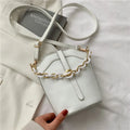 Women's Elegant Designer Crossbody Messenger Bag New Fashion Mini Casual PU Shoulder Strap Chain Detail