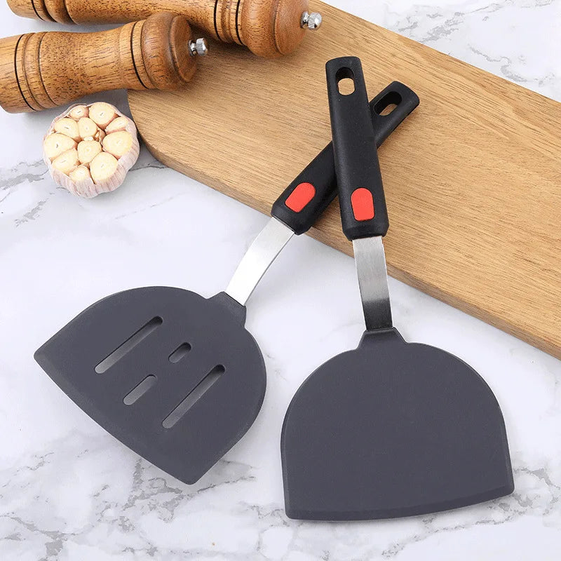 New Arrivals Big Silicone + Stainless Steel Spatula Turner for Home Kitchen Cookware Accessories