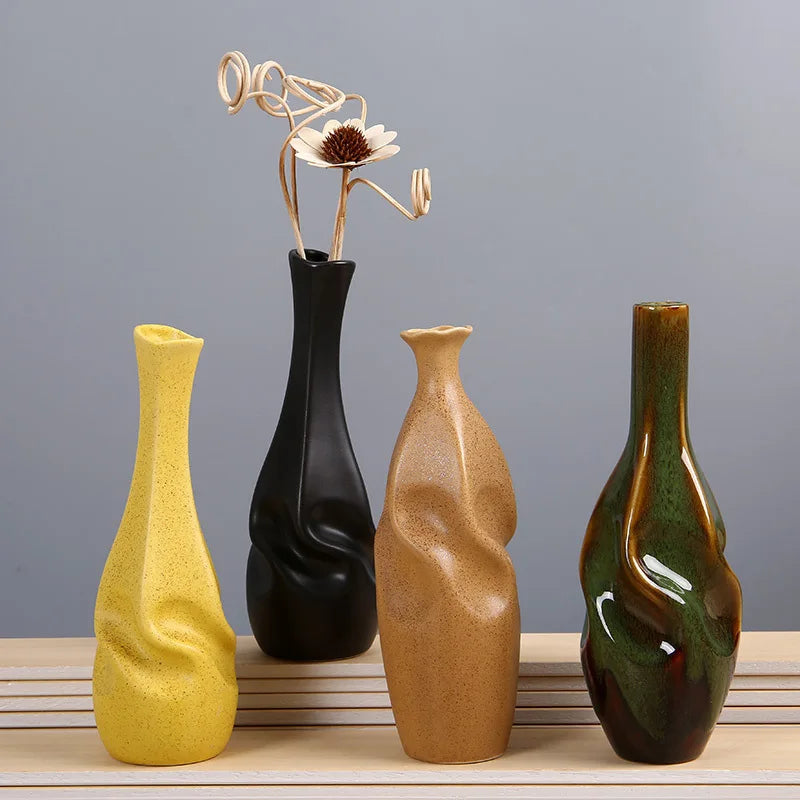 New Arrival High Quality Handmade White Ceramic Flower Vase
