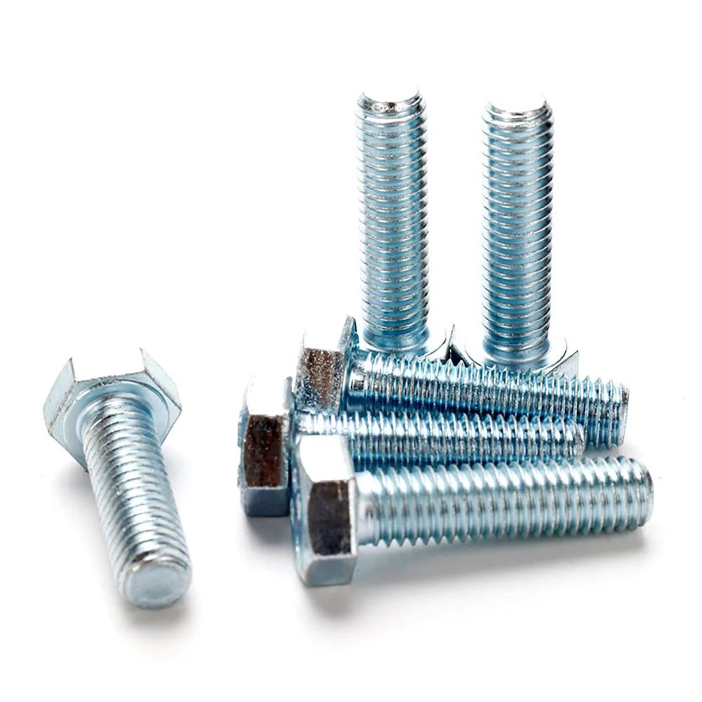 Steel Galvanized Grade 8.8 GB5783 M8 80mm Blue Zinc Plated Carbon Steel Hex Head Bolt