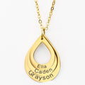 Custom Trendy Stainless Steel Gold Plated DIY Mother's Day Engraved Geometric Animal Pendant Necklace Gift