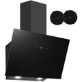 Cooker Hood 60cmKitchen Extractor Hood 550m³/hCarbon FiltersDelayed Shutdown FunctionRecirculating&Ducting ModesTouch