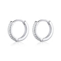 Fashion Jewelry CZ Cubic Zirconia 925 Sterling Silver Cartilage Small Huggie Hoop Earrings for Women