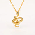New Cobra Snake Pendant Stainless Steel 18k Gold Waterproof Woman 18inches Necklaces for Men and Women