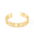 BM Wholesale Waterproof Gold/Silver Plated Stainless Steel Leaf Hollow Open Bangle for Women-Trendy Gift