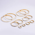 1.5 2 3 4 5 6cm Waterproof Titanium Stainless Steel 18k Gold Plated Big Circle Hoop Diamond Zircon Loops Earring Women Jewelry