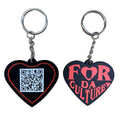 Factory Made Your Own PVC Keychain QR Code Heart Rubber Keyring Custom Keychain