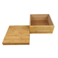 Natural Bamboo Wooden Stash Box for Tea Square Shape Wooden Tea Bag Gift Storage and Packaging Box