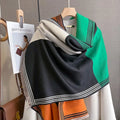 Women Warm Pashmina Shawl Hijab Scarf 2023 Design Winter Polyester Cashmere Blanket Thick Wraps Tassel Plaid Printed
