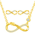 925 Silver Necklace Stud Earrings Infinity Leopard Jewellery Sets