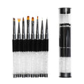 NAB024 8pcs Wax Nail Art Set for Nails Liner Flower Painting Polish Gel Design Plastic Handle OPP Bag Package Commercial Home