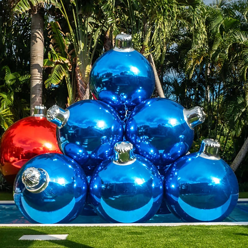 Custom Inflatable Mirror Ball Giant Christmas Tent Ornament Shiny Balloons Decoration
