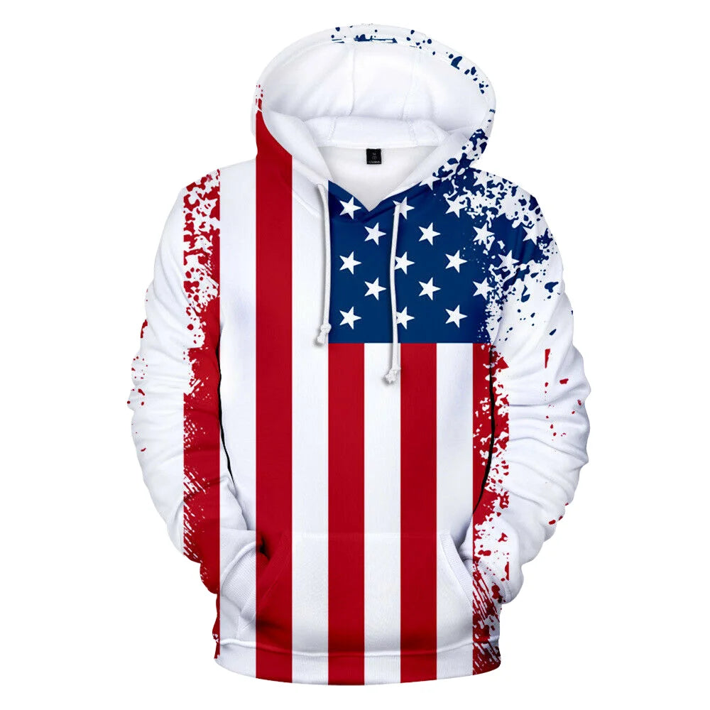 Custom Print Design Logo Oversize Streetwear Hoodie Countries Flag Graphic Pullover High Quality Tracksuit Fashion Hoodie