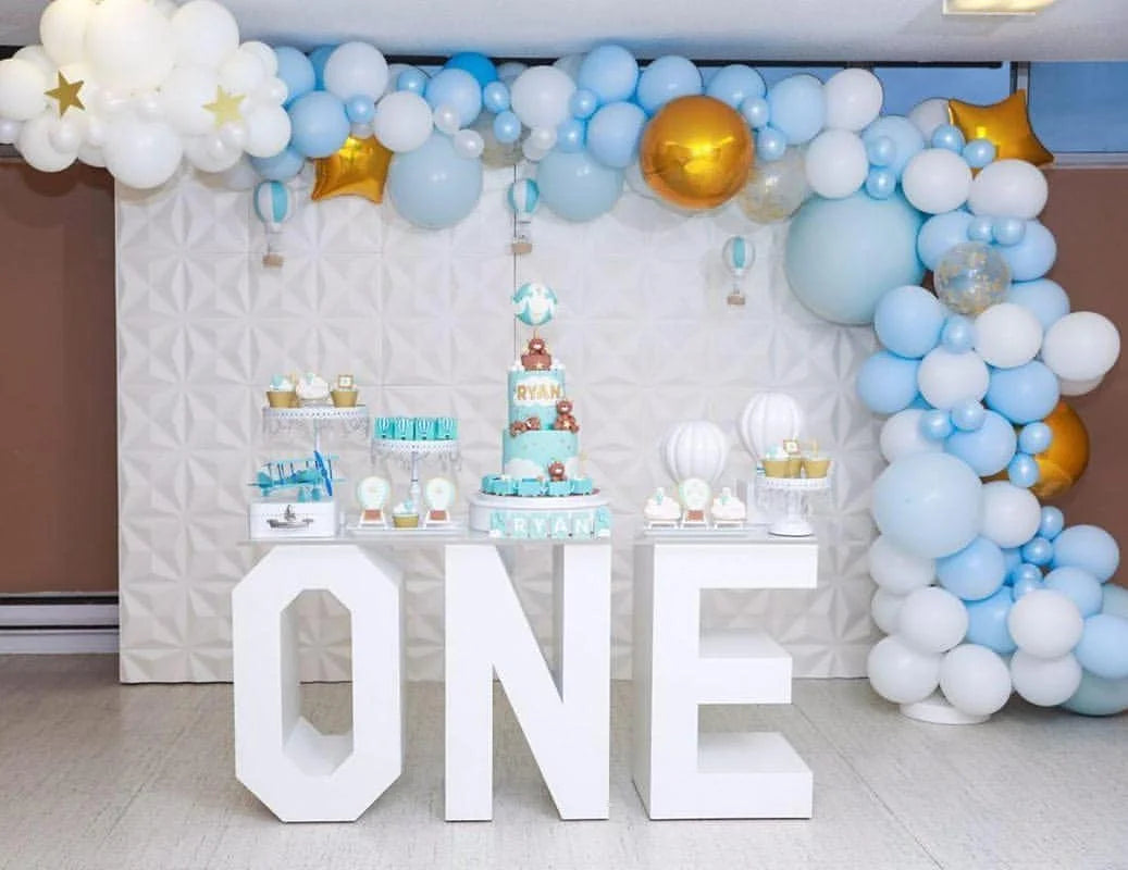Letter Cake Display Table  One Base With Glass Top Decoration Table