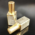Arabic Gold Silver Screw Cap Cylindrical Square 6ml Car Ornament Empty Perfume Bottle Essential Oil Glass Bottle