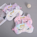 RTS New Soft Cute Rainbow Animal Shape Plush Embroidery Sleep Eye Mask for Girl Kids