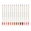 New Arrival 24 Colors Wooden Brown Lip Pencil Custom Logo Smooth Non-Stickup Matte Lip Liner Pencil Vegan Private Label Lipliner