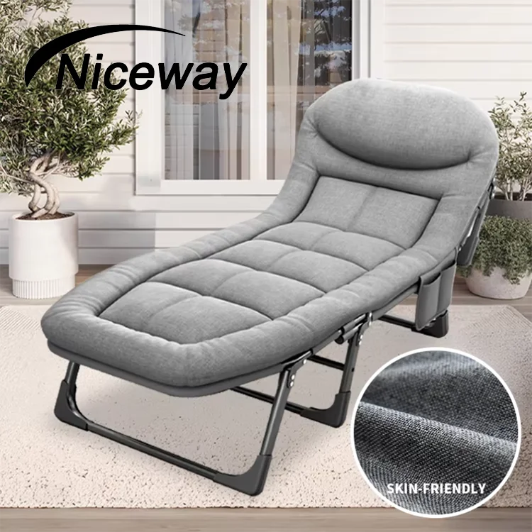 New Upgraded Style Soft Mattress Single Folding Bed Promotion Metal Frame Living Room Furniture