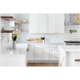 Refor Professional Kitchen RTA Modular Cabinets Solid Wood Carcase Marble/Laminate Countertops Hinge Faucet Drawer System-Modern