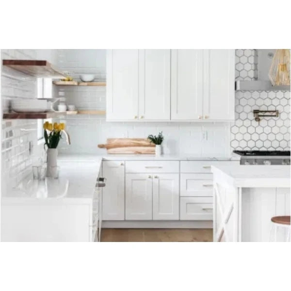 Refor Professional Kitchen RTA Modular Cabinets Solid Wood Carcase Marble/Laminate Countertops Hinge Faucet Drawer System-Modern