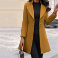 2022 Hot Selling Coat Fall Winter Long Coats Ladies Long Sleeve Lapel Trench Women Fashionable Elegant Coats