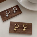 Daidan Earrings Shell Gold Plated Earrings Wholesale Vintage Drop Sterling Silver Hoop Earrings