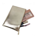 Cosmetic Bag Women Makeup Pouch With Zipper Ganamoda Gold Toiletry Travel Case for Makeup Storage
