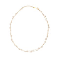 Fenny 18K Gold Plated No Fade Elegant Mermaid Bubble Beads Pearl Pave Double Layer Chain Stainless Steel Necklace for Women