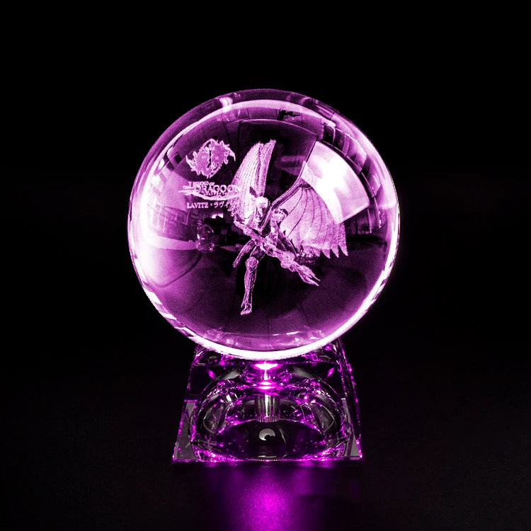 Wholesale Custom 80mm K9 Clear Crystal Glass Ball with 3D Laser Engraved Logo LED Lights Stand Handmade Gift Box Crystal Crafts