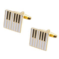 Wholesale Gold Plated Piano Enamel Novelty Cufflinks Custom Mens Suit Shirt Fashion Accessory Wedding Tuxedo Trendy Jewelry Gift