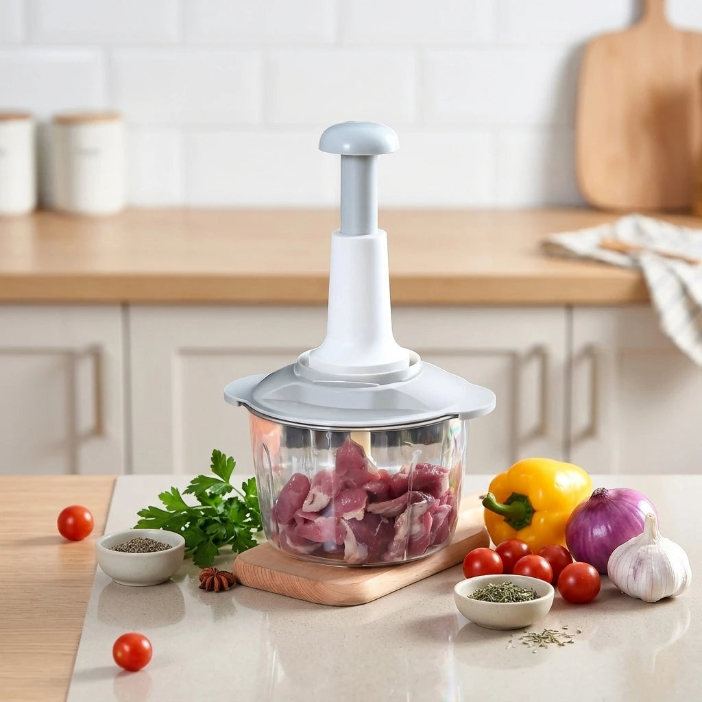 Modern Manual High-Efficiency Food Processor 32 Plastic Meat Mincer Vegetable Cutter Multi-functional Household Fruit Vegetables